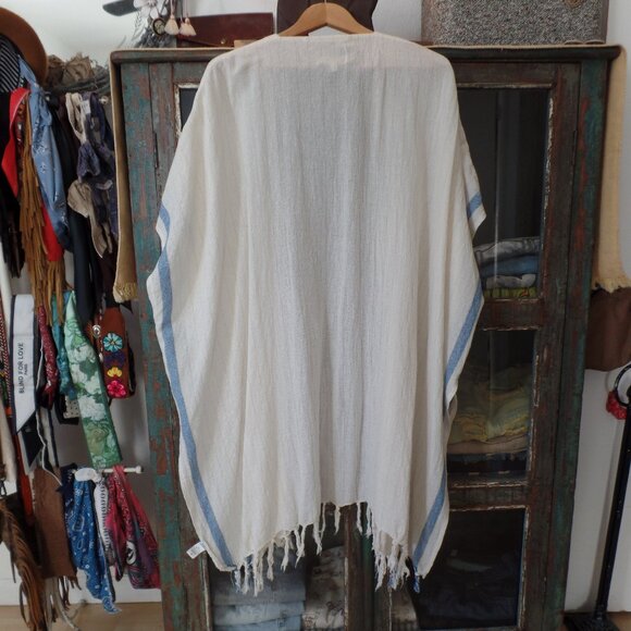 Rays for Days Kimono Cotton Lightweight with Arm-Holes Stripe Coverup OS NWOT - Picture 2 of 6